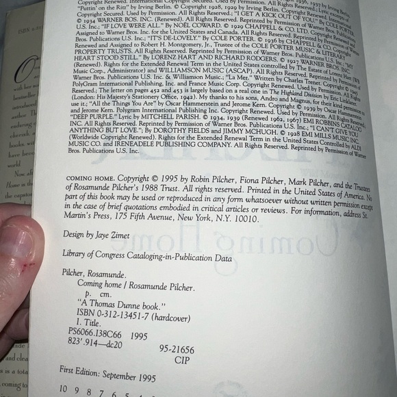 Rosamunde Pilcher Coming Home Hard Cover - Picture 7 of 8